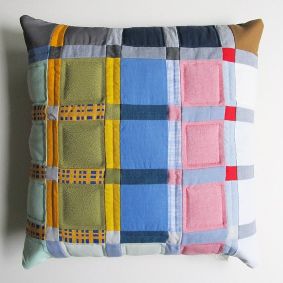 Vintage Other - UNIQUE MODERN QUILTED PILLOW (20" SQ - OOAK!)